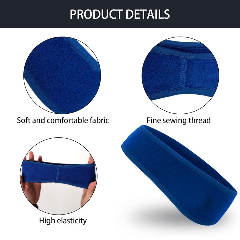 Gvhntk 4 Pcs Kids Ear Warmer Fleece Headband Winter Ear Warmer Headband Fleece Running Ear Muffs for Child Outside Running Sporting (Black,blue,red,grey) - Image 3